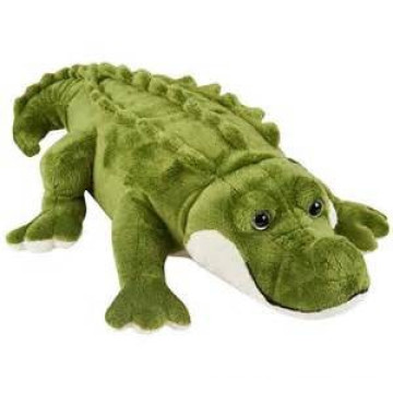 Verde, grande, tamanho, plush, brinquedo, crocodilo